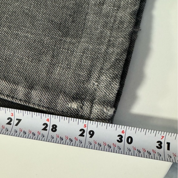 PRPS Noir Washed Grey Distressed Selvedged Denim Jeans Straight Japan 32x29.5 - Picture 12 of 15
